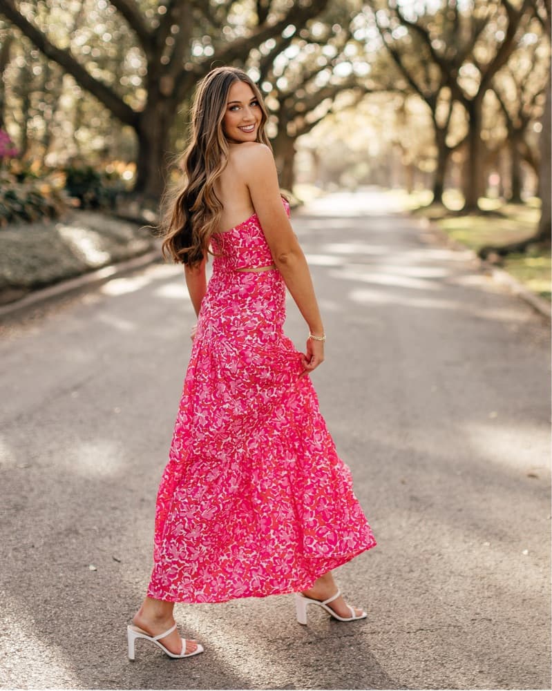 2 Piece Pink Floral Set  - Image 3