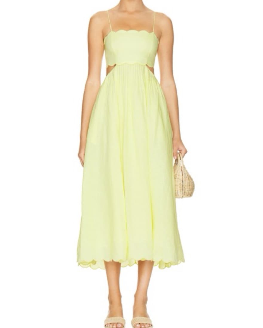 Zimmerman Halliday Scallop Midi Dress - Image 1