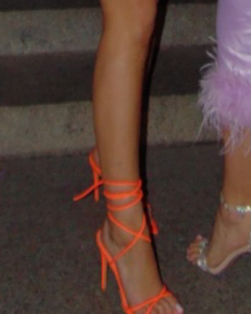 Orange Wrap Up Stiletto Heels - Image 2
