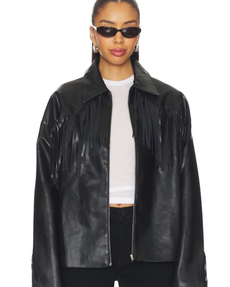 Revolve Fringe Leather Jacket  - Image 1