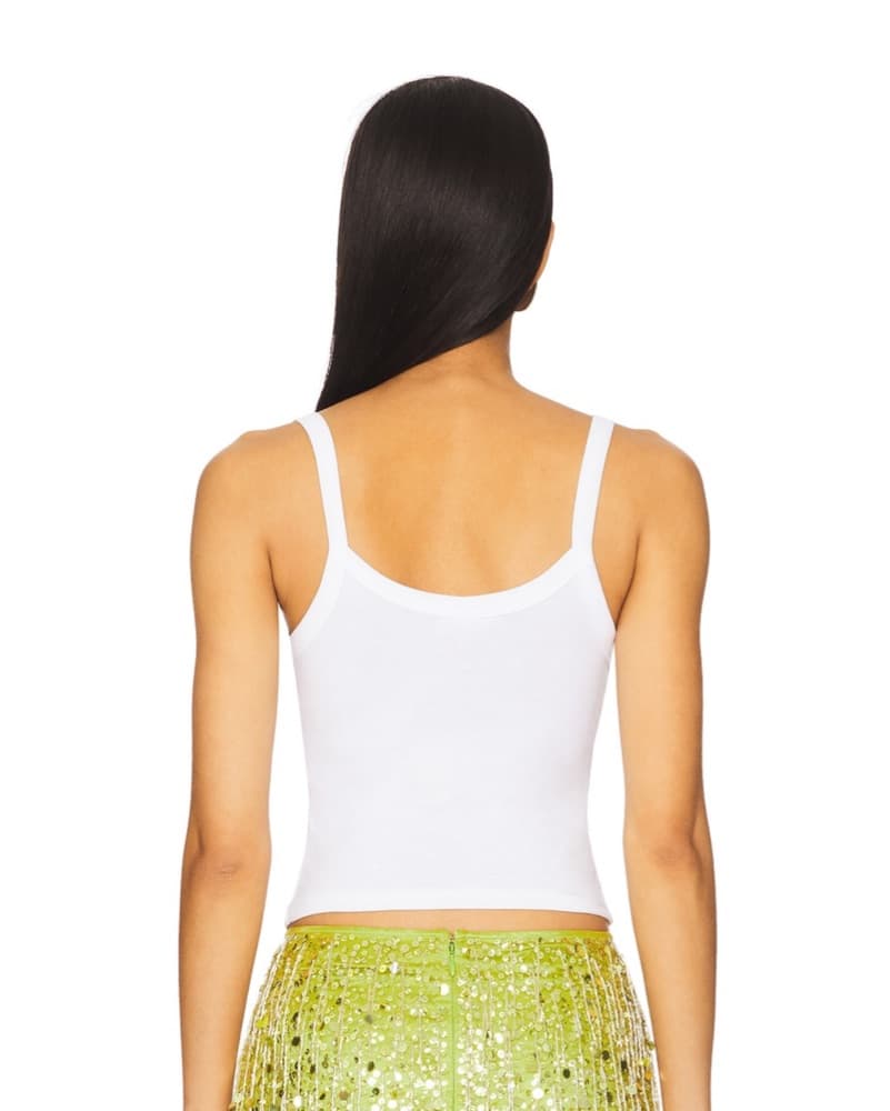Olive Tank In White  - Image 3
