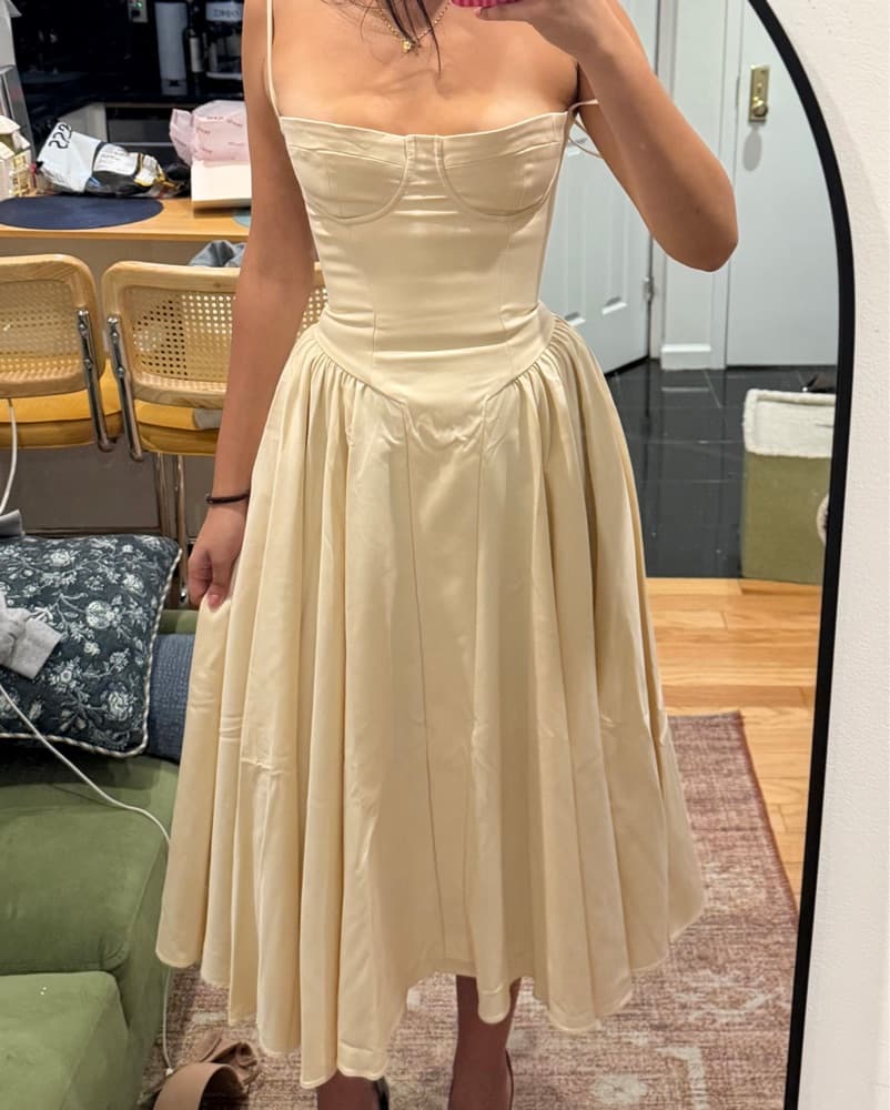 'SAMARIA' VINTAGE CREAM CORSET SUNDRESS - Image 4