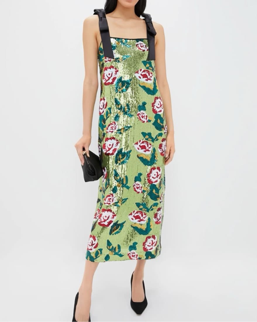 Tuckernuck Floral Sequin Roxy Dress XS/S - Image 1