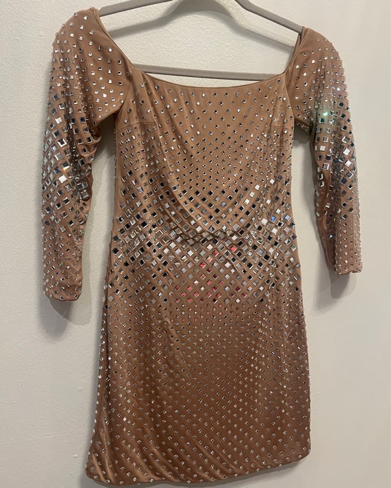 Retrofete Sparkly Mini Dress - Image 3