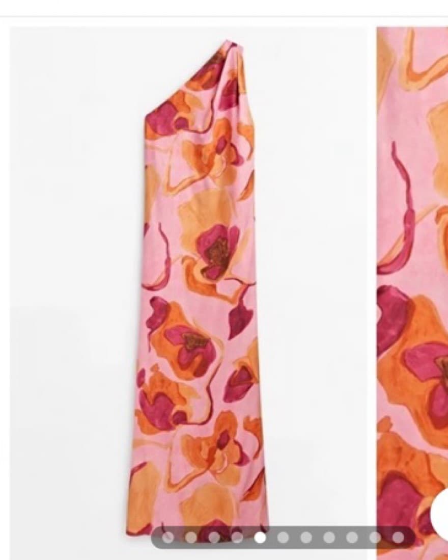 Massimo Dutti Pink Floral Print Dress - Image 3