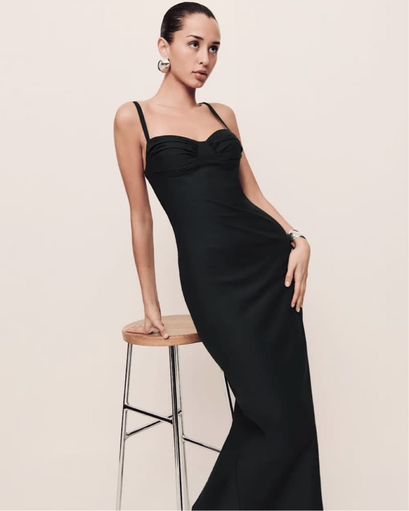 Reformation Black Stormi Dress - Image 1