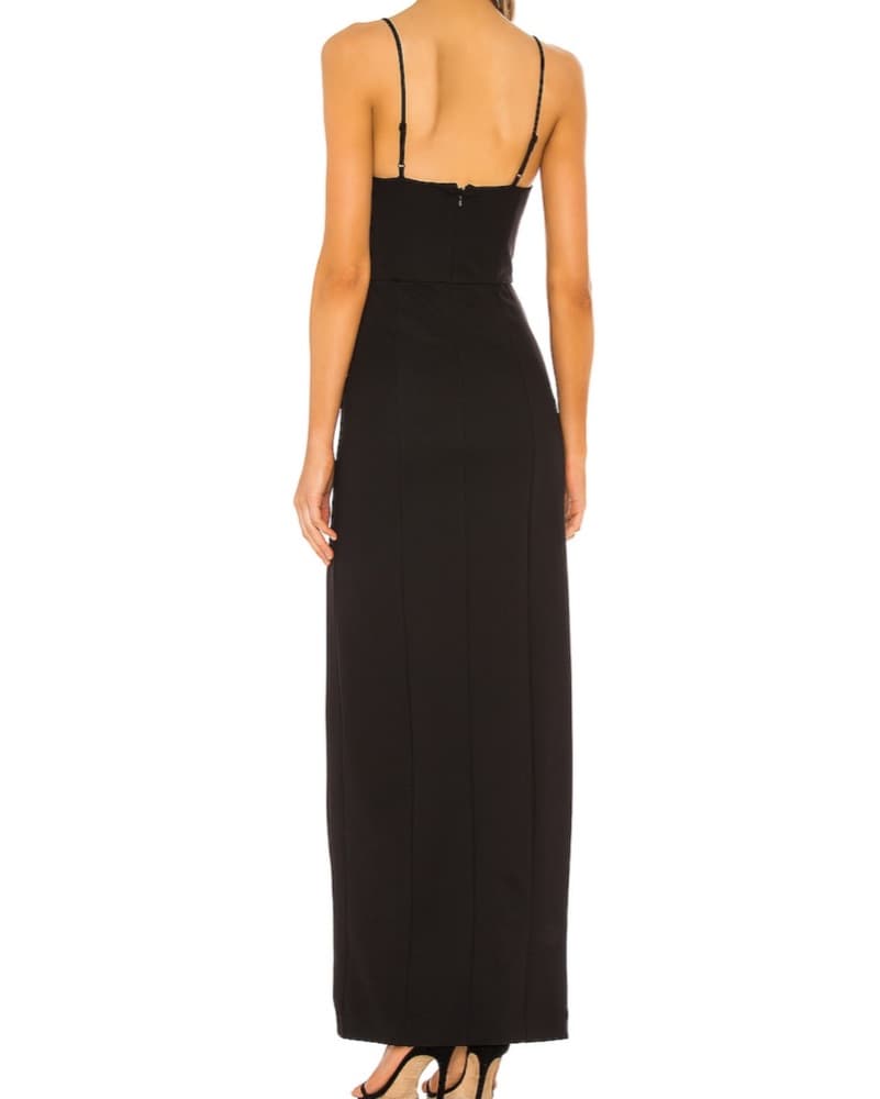 NBD Black Slit Dress - Image 3