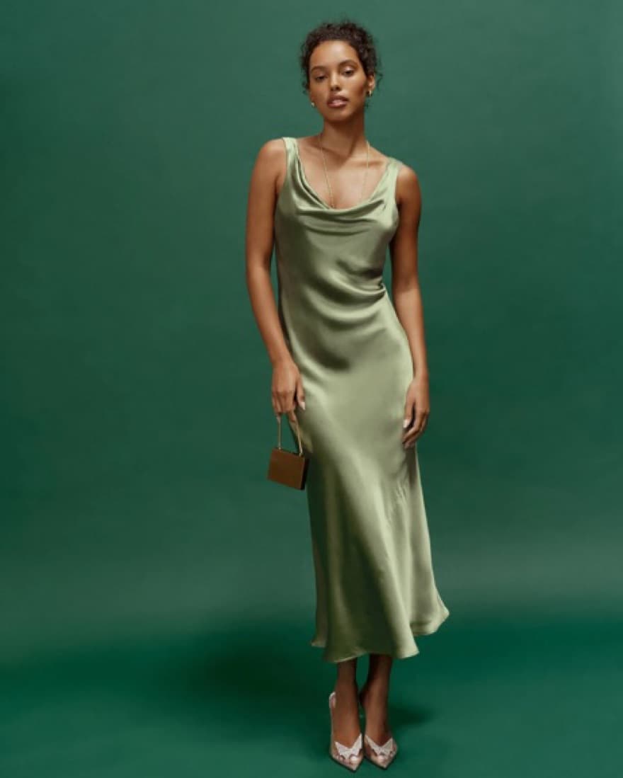Reformation Bryn Silk Dress - Image 1