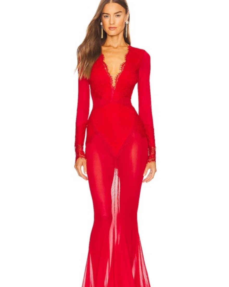 Red Revolve Michael Costello Dress - Image 1
