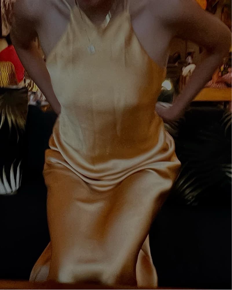 Zara Silk Maxi Dress - Image 3