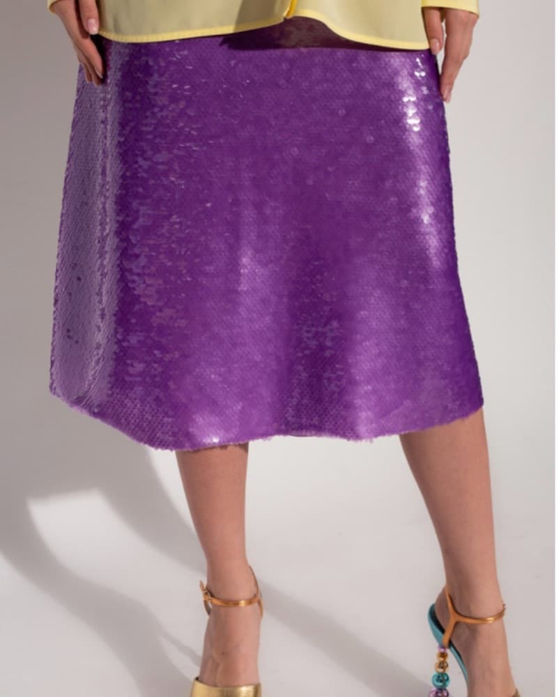 Victoria Beckham Sequin Midi Skirt - Image 3