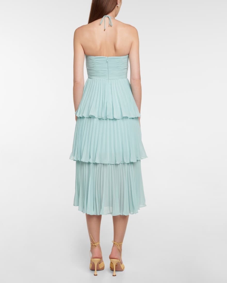 Self Portrait Pleated Midi Dress - Image 3