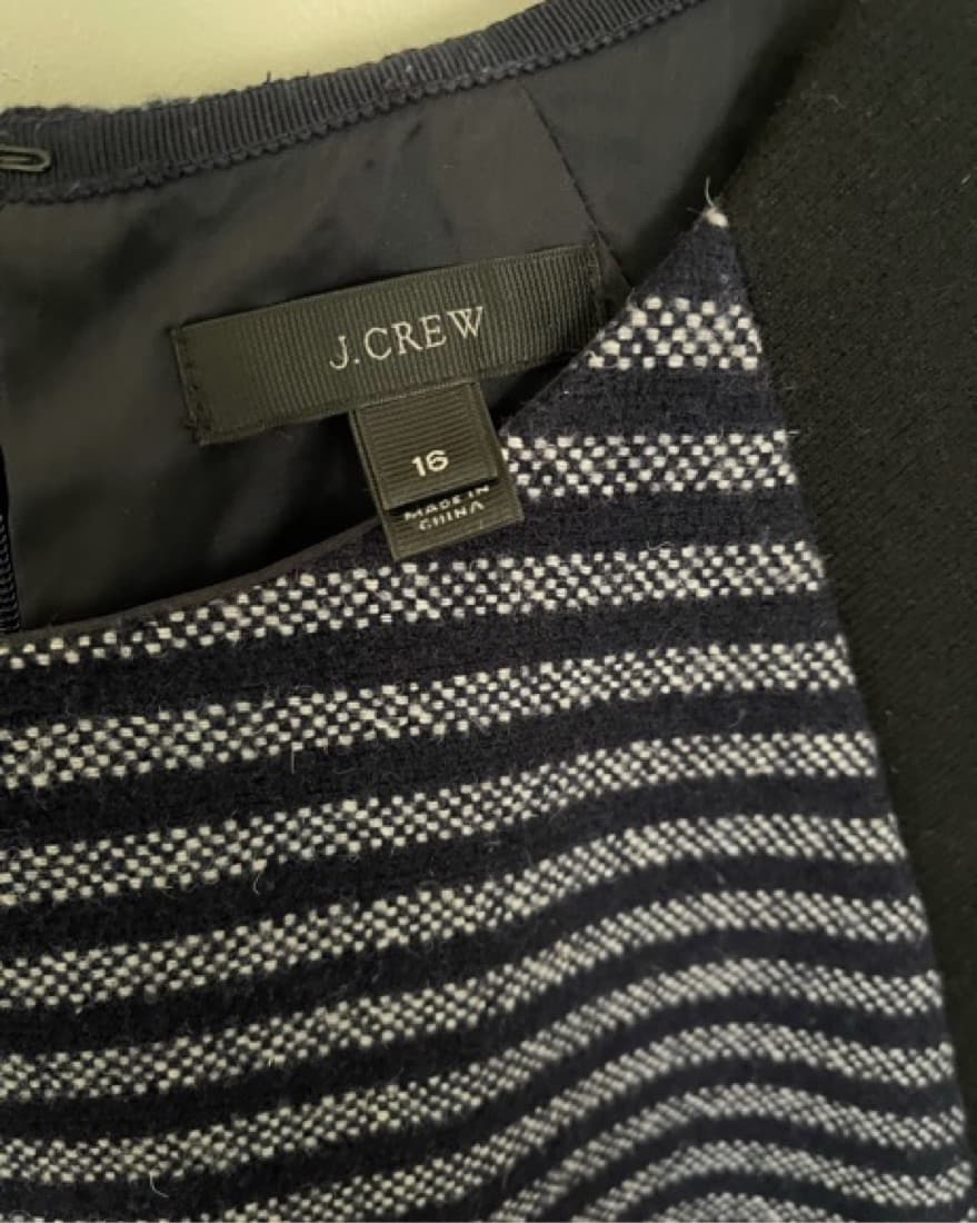 J. Crew Colorblock Stripe Tweed Dress - Image 4