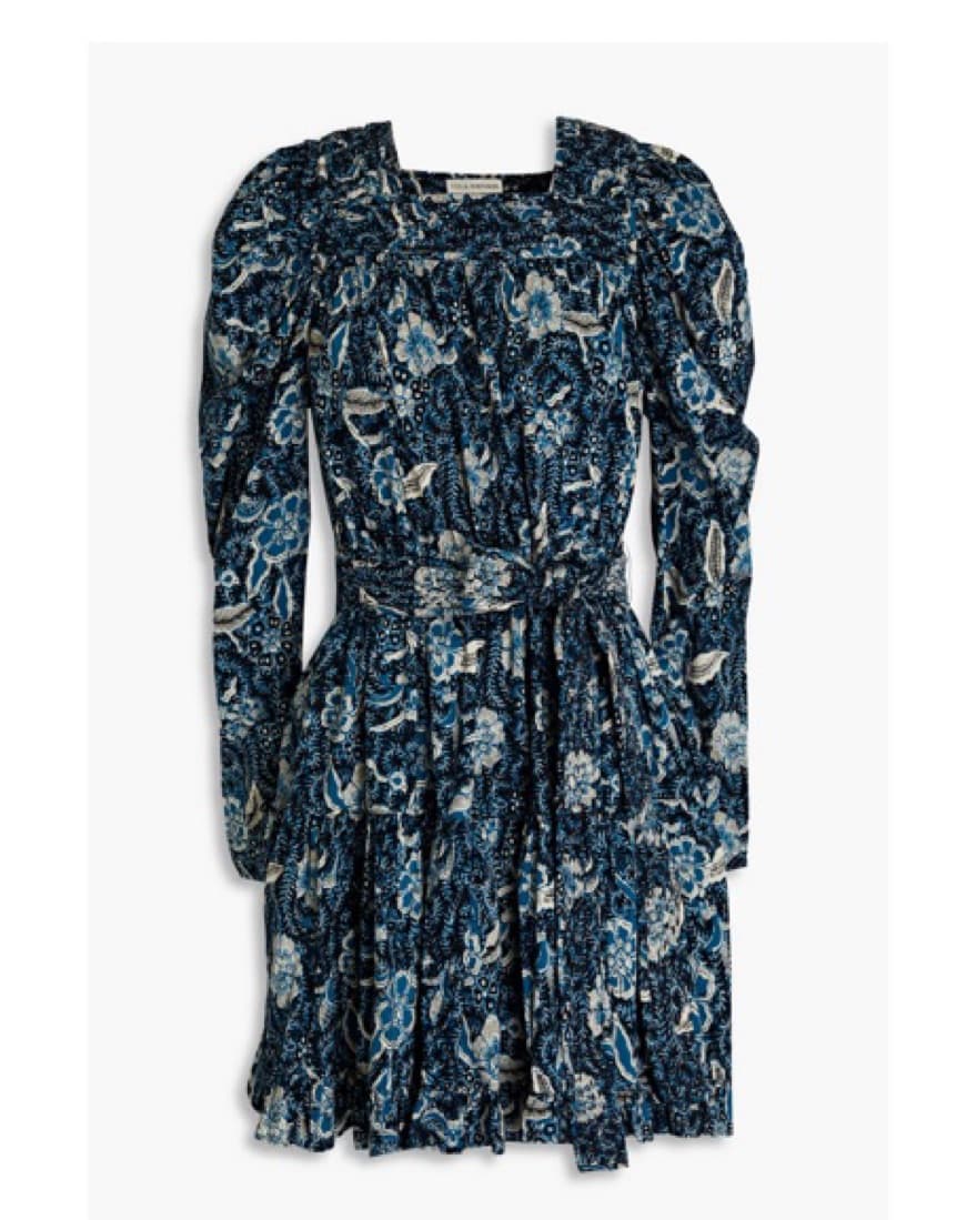 Ulla Johnson Blue Long Sleeve Dress - Image 2