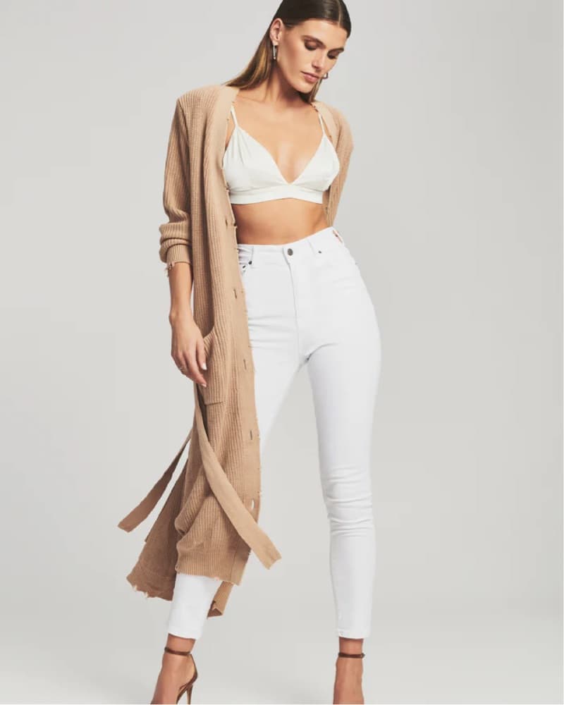 Seroya Amanda Sweater Dress In Tan - Image 2