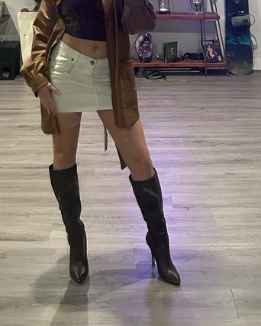 Thigh High Brown Boots - Image 1