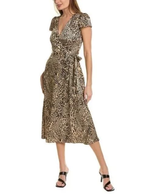 Chic Animal Print Midi Dress - Image 1