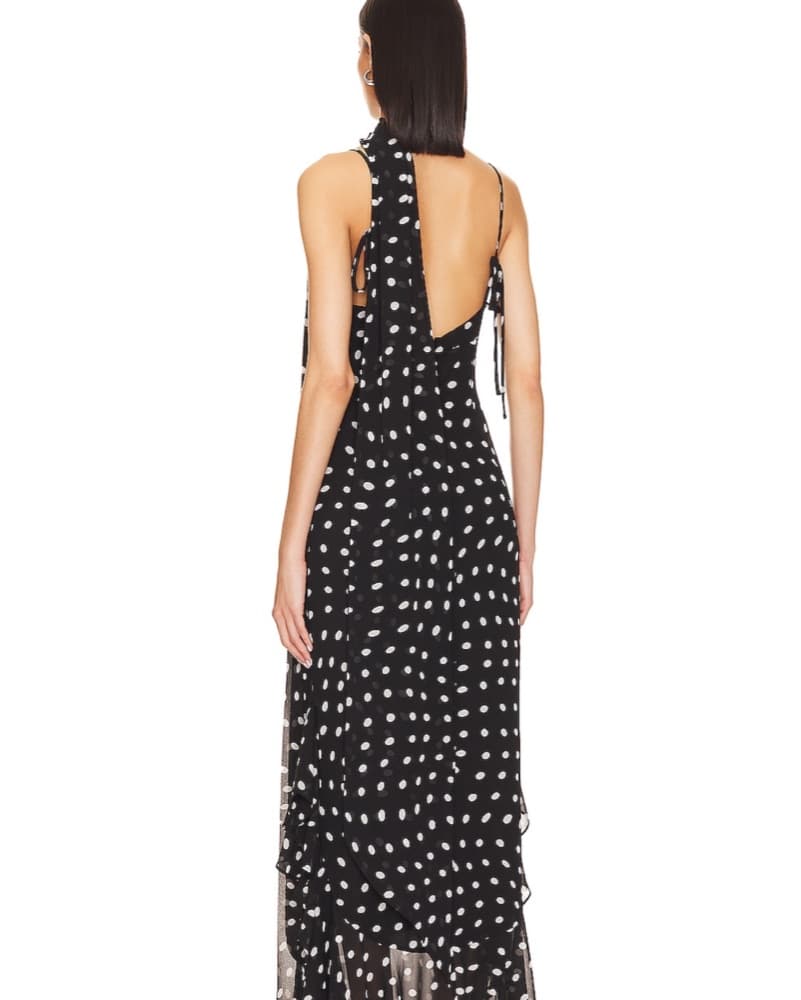 Polka Dot Long Dress  - Image 4