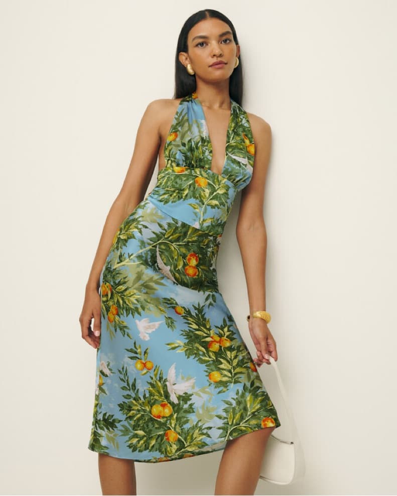 Reformation Millicent Silk Dress - Image 1