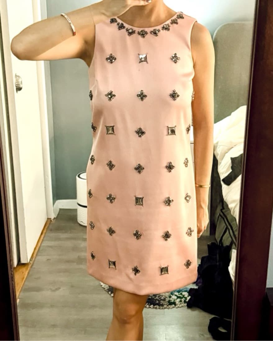Ann Taylor Pink Jeweled Dress - Image 6