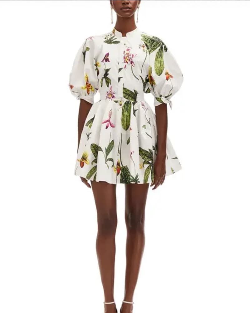 Oscar De La Renta Orchid Mini Dress - Image 2