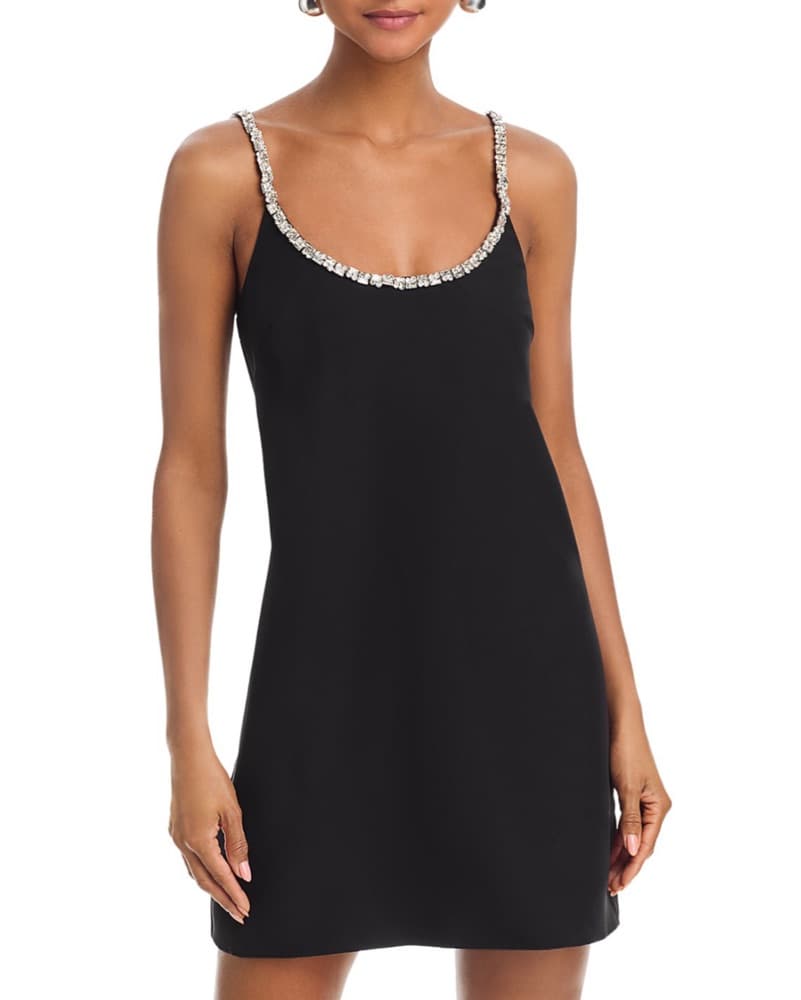 Sequin / Rhinestone Black Mini Dress - Image 1