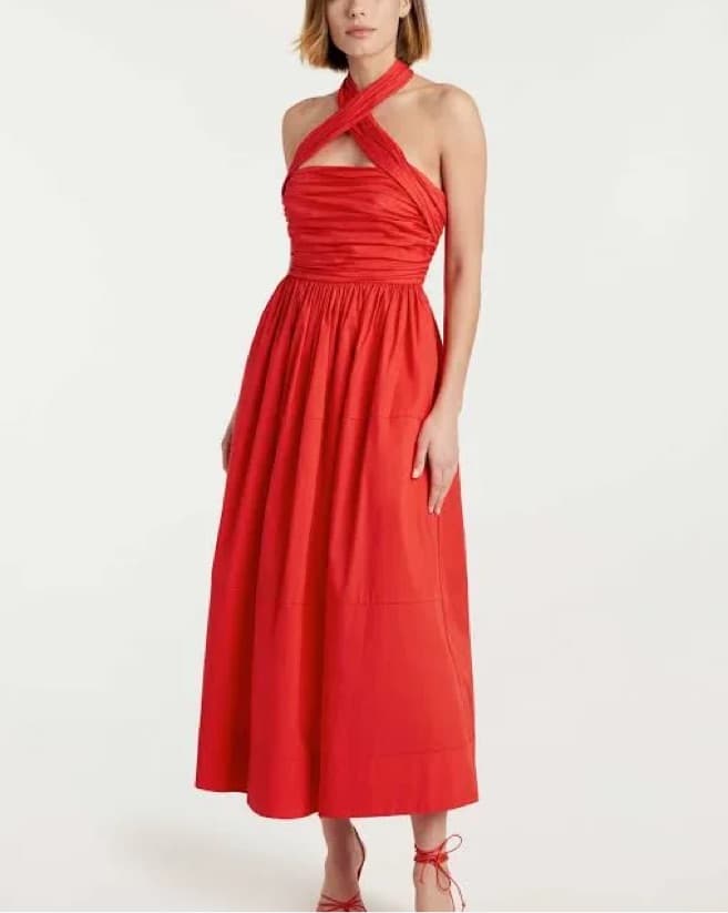 Red Cinq A Sept Midi Dress - Image 1