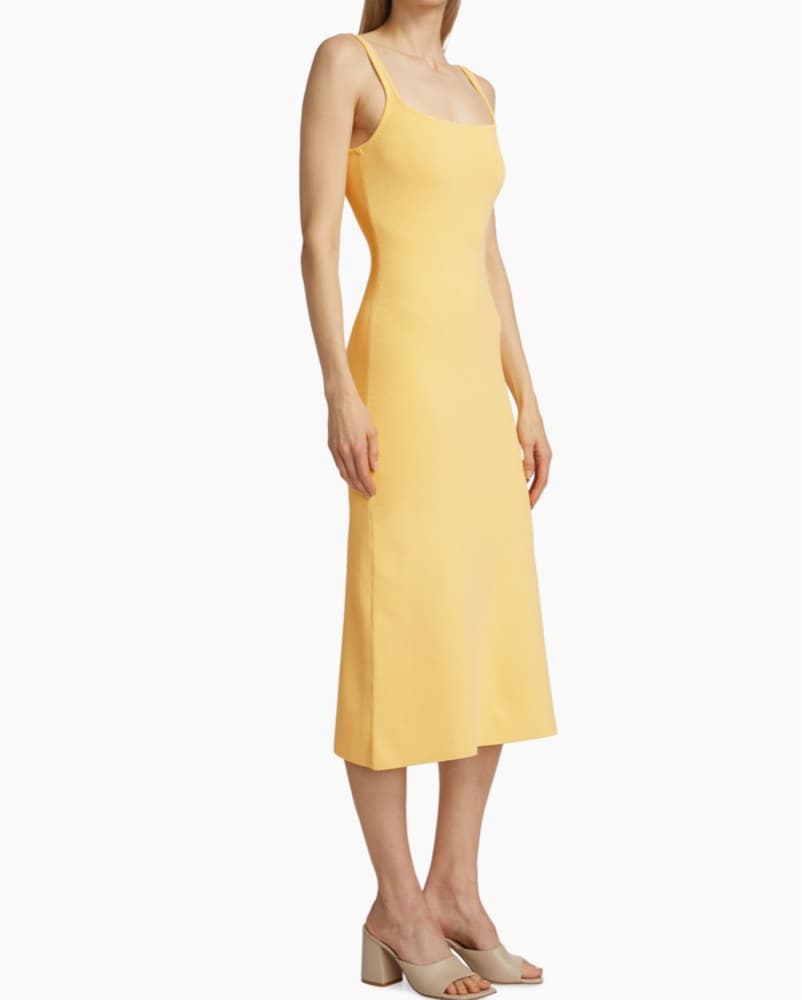 Staud Paityn Ribbed-Knit Midi-Dress - Image 2
