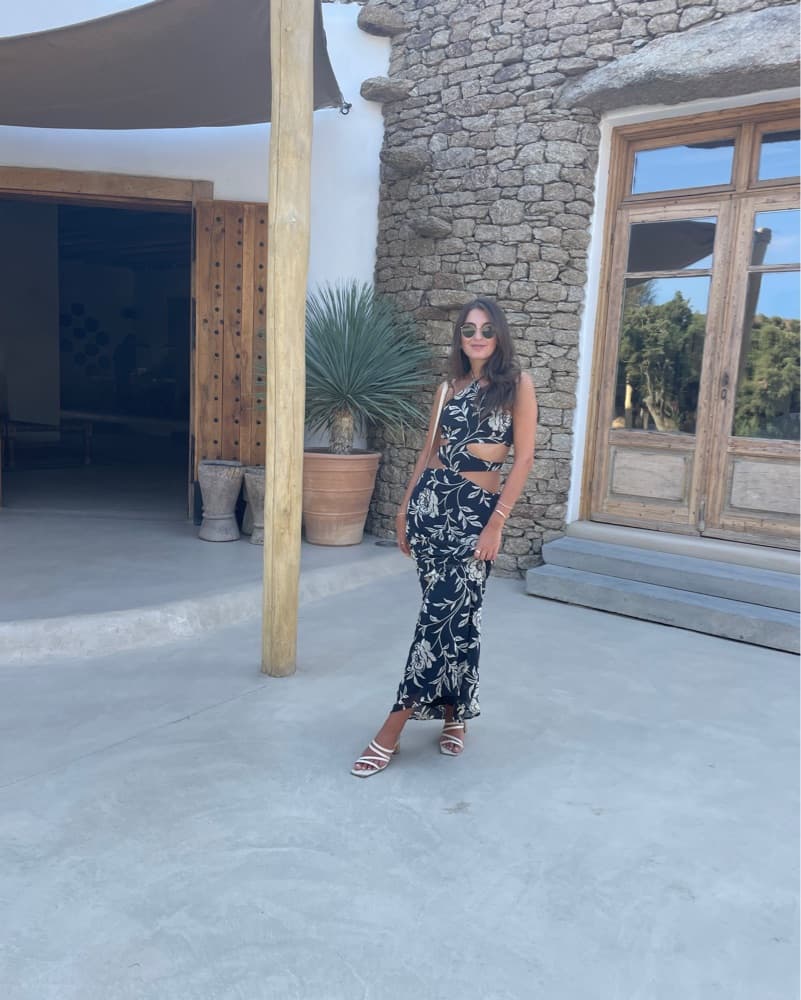 Black Floral Maxi Dress - Image 3