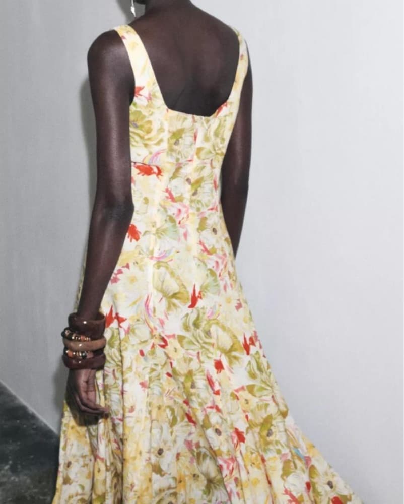 Zara Floral Midi Dress - Image 3