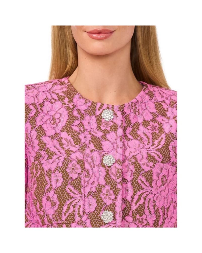 Lace Overlay Jacket & Skirt Set - Image 4