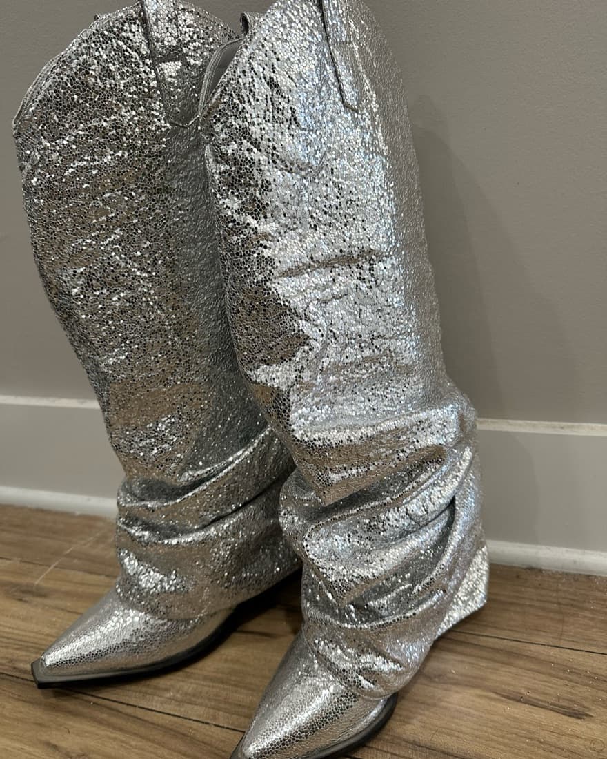 Silver Cowgirl Boots - Image 3