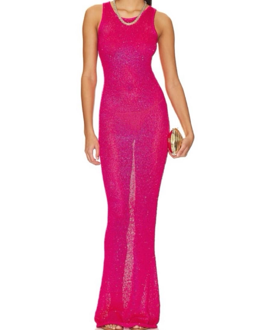 Asta Resort Pink Natalie Dress Sequin XS - Image 5