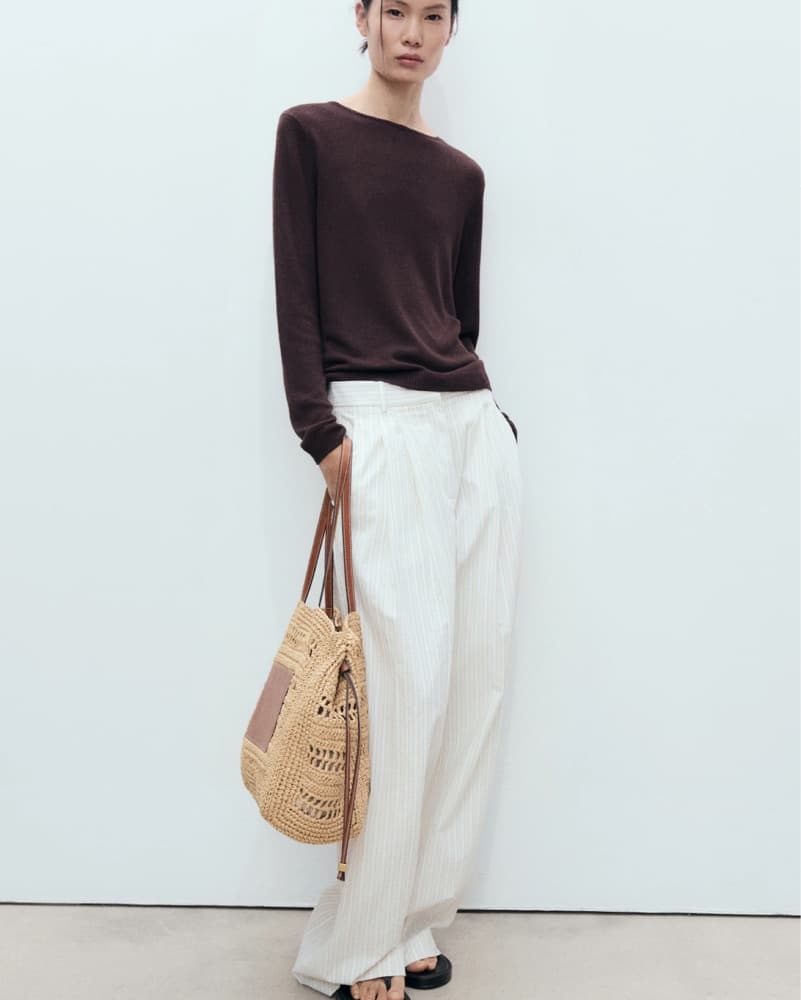 Raffia Straw Beach Tote Bag - Image 4