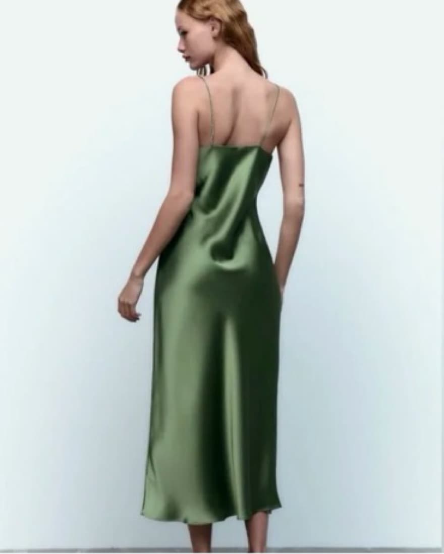 Zara Satin Slip Dress - Image 2