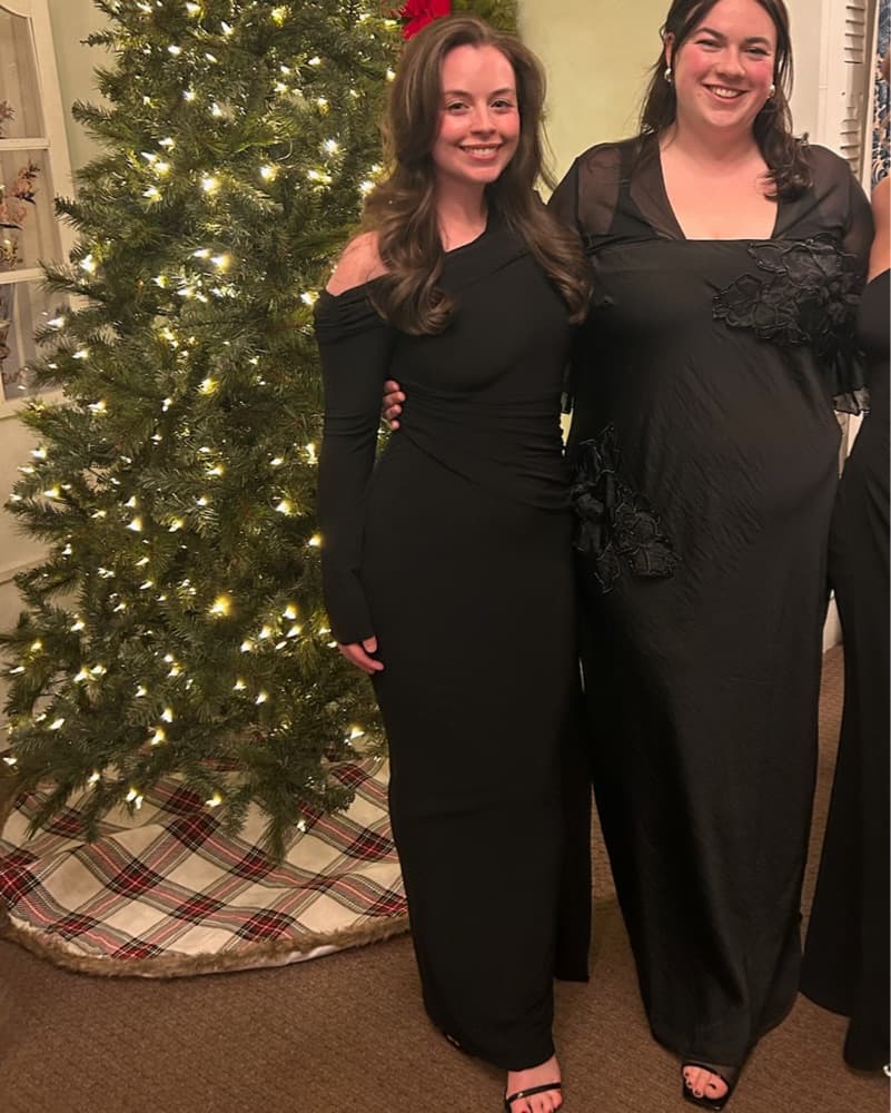 Black Off The Shoulder Dress - Image 2