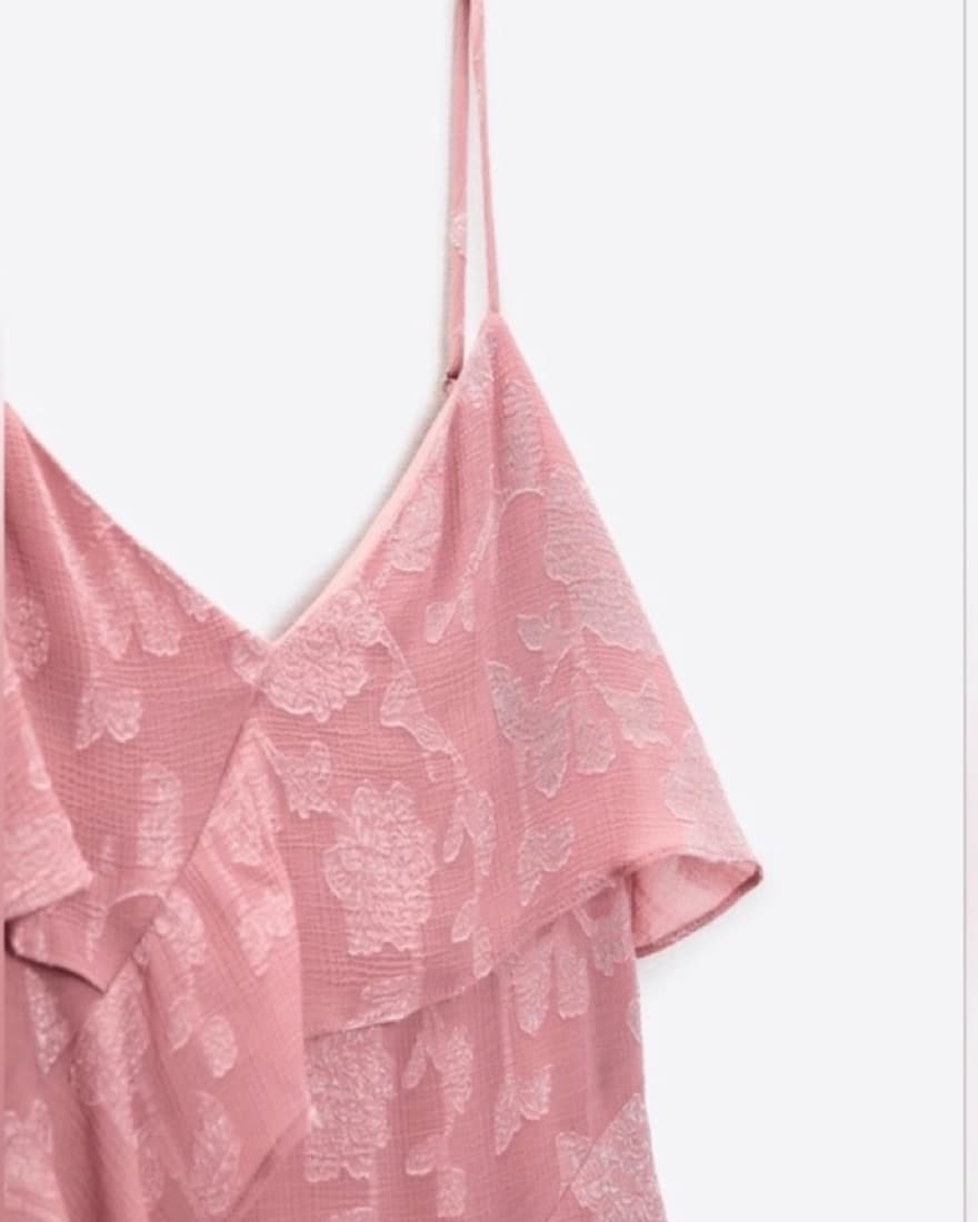 Elegant Ruffled Floral Long Dress - Image 3