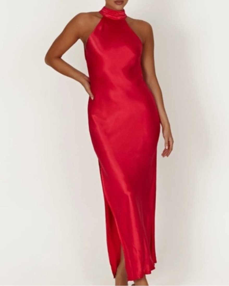 Red Backless Meshki Dress  - Image 1