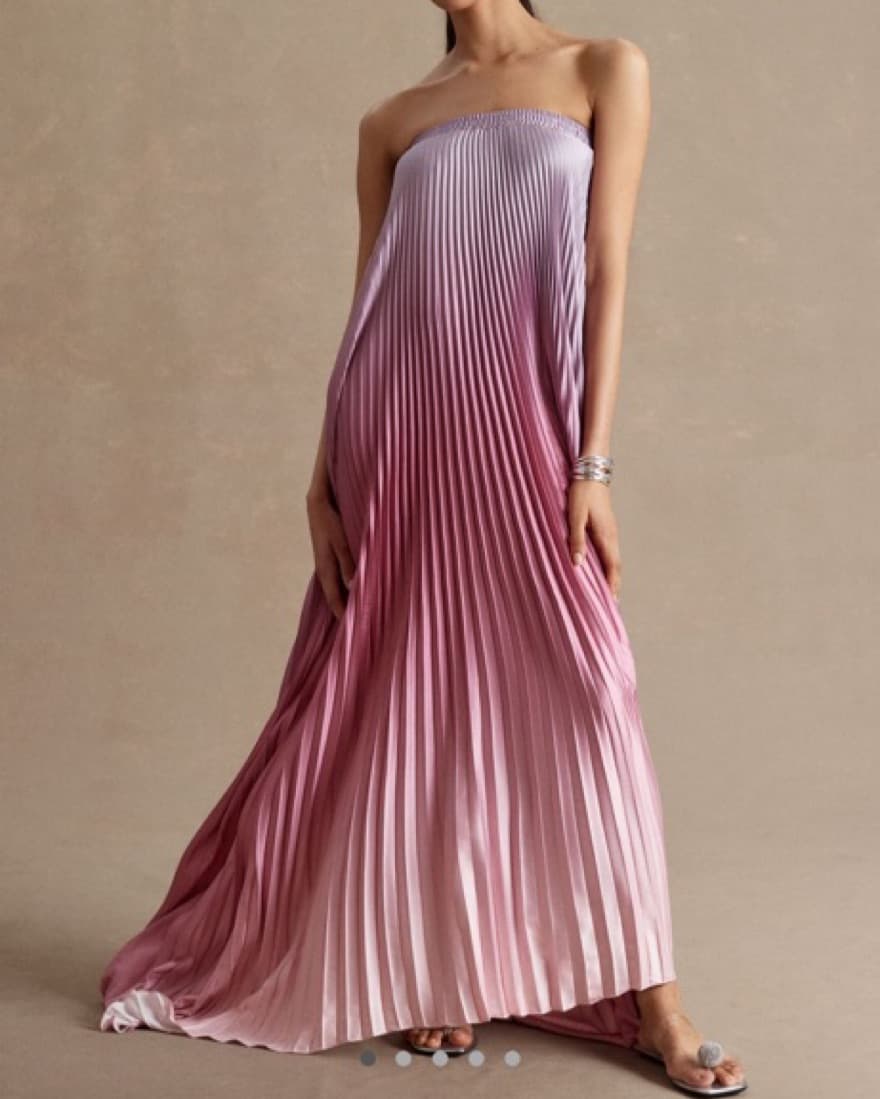 L’IDEE Strapless Pleated Gown  - Image 2