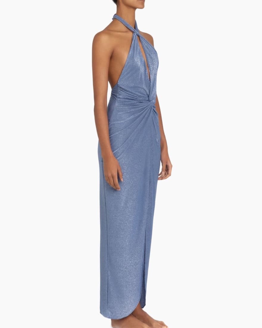 Baobab Blue Halterneck Dress - Image 3