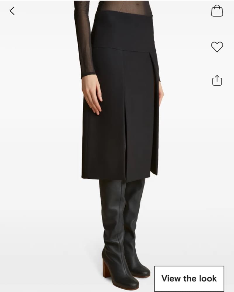 Khaite Knit Midi Skirt W High Slit Panel - Image 4