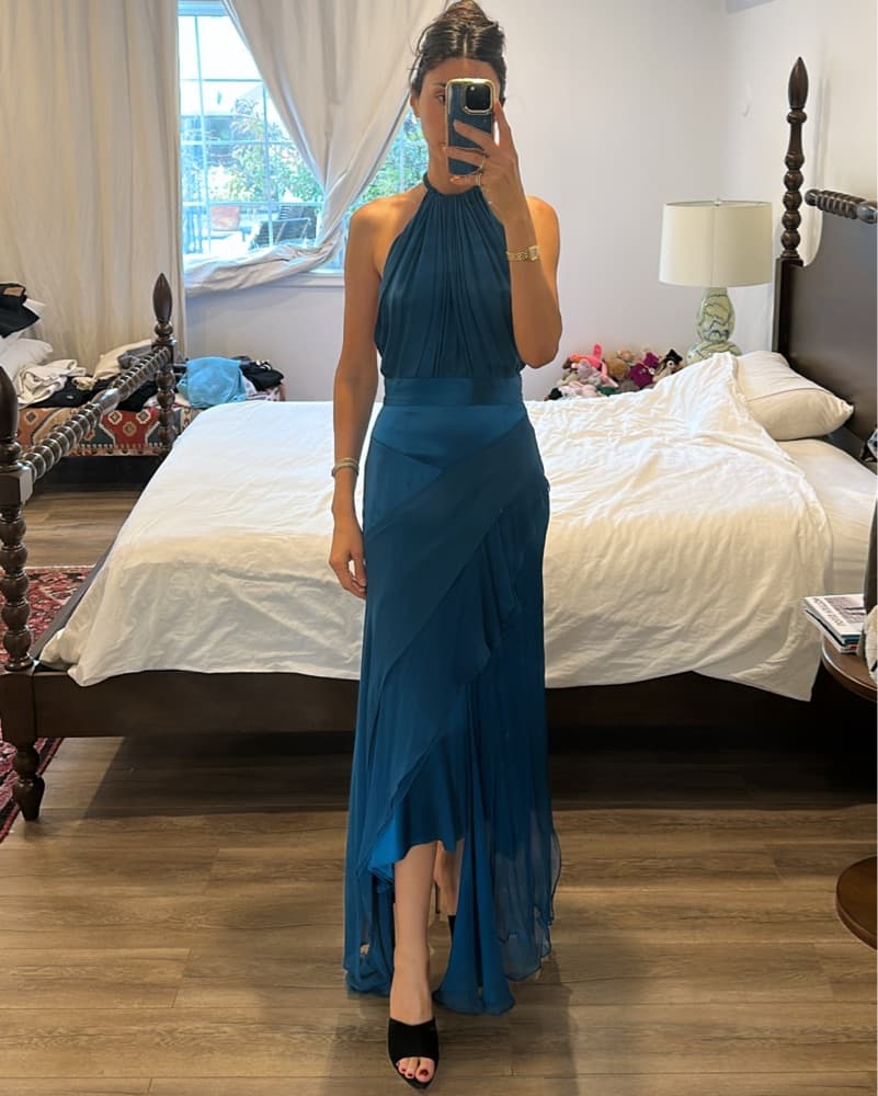 Juan Carlos Obanda Blue Backless Dress  - Image 1