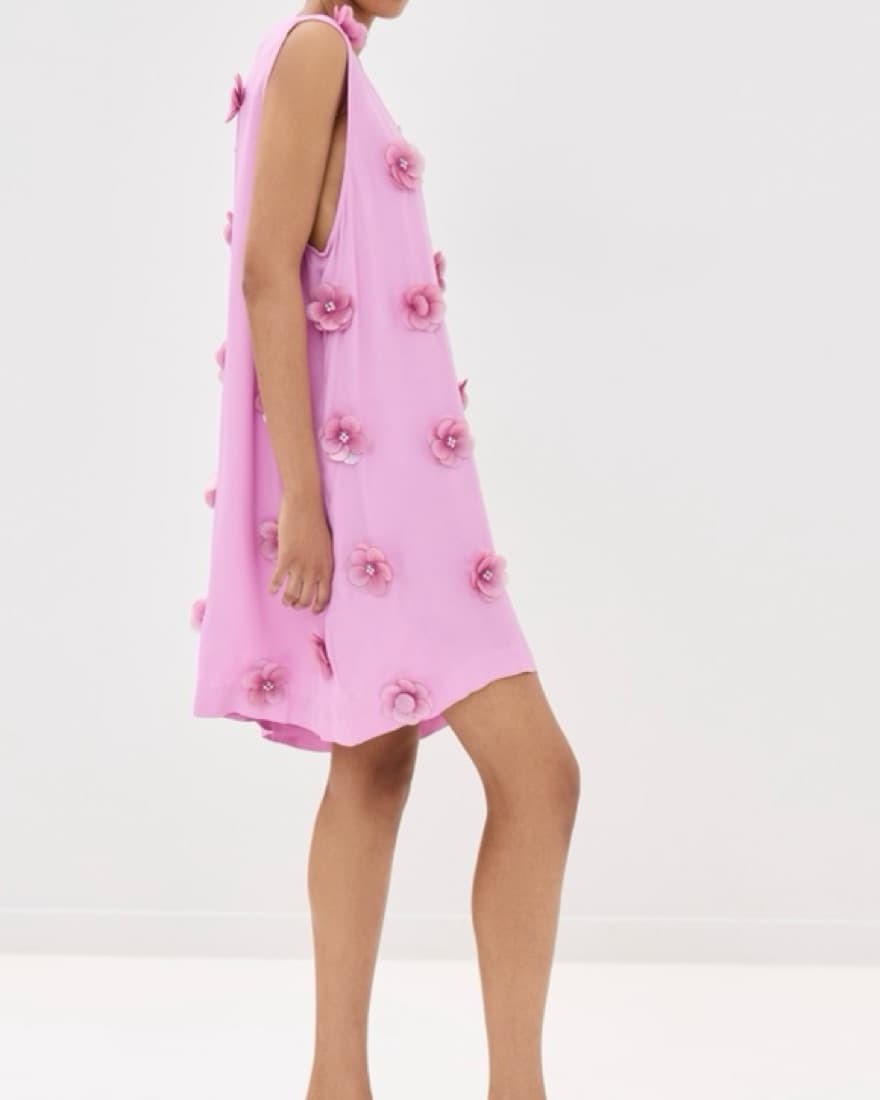 3D Embellished Mini A Line Dress - Image 4