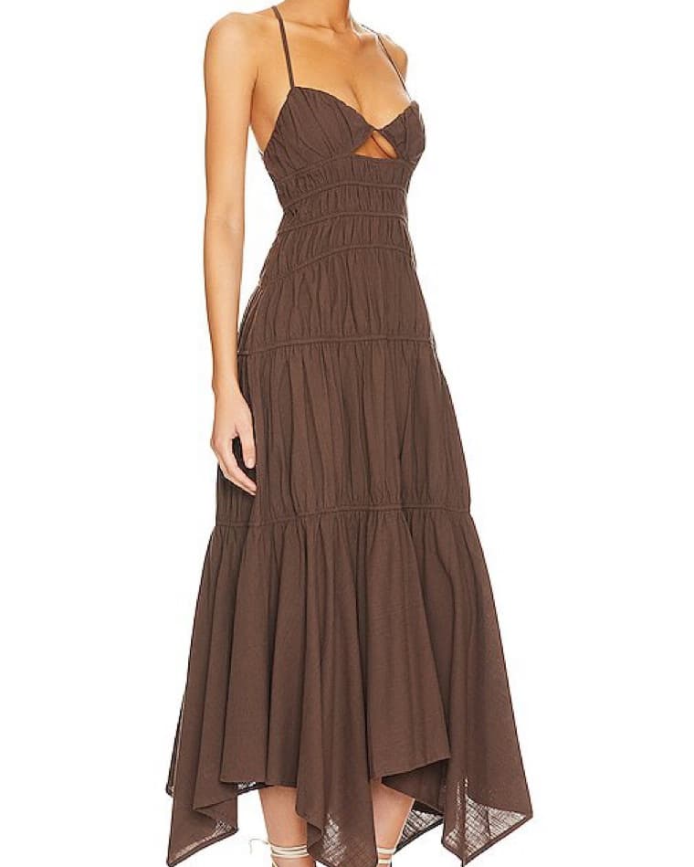 SNDYS Tahlia Dress In Chocolate - Image 4