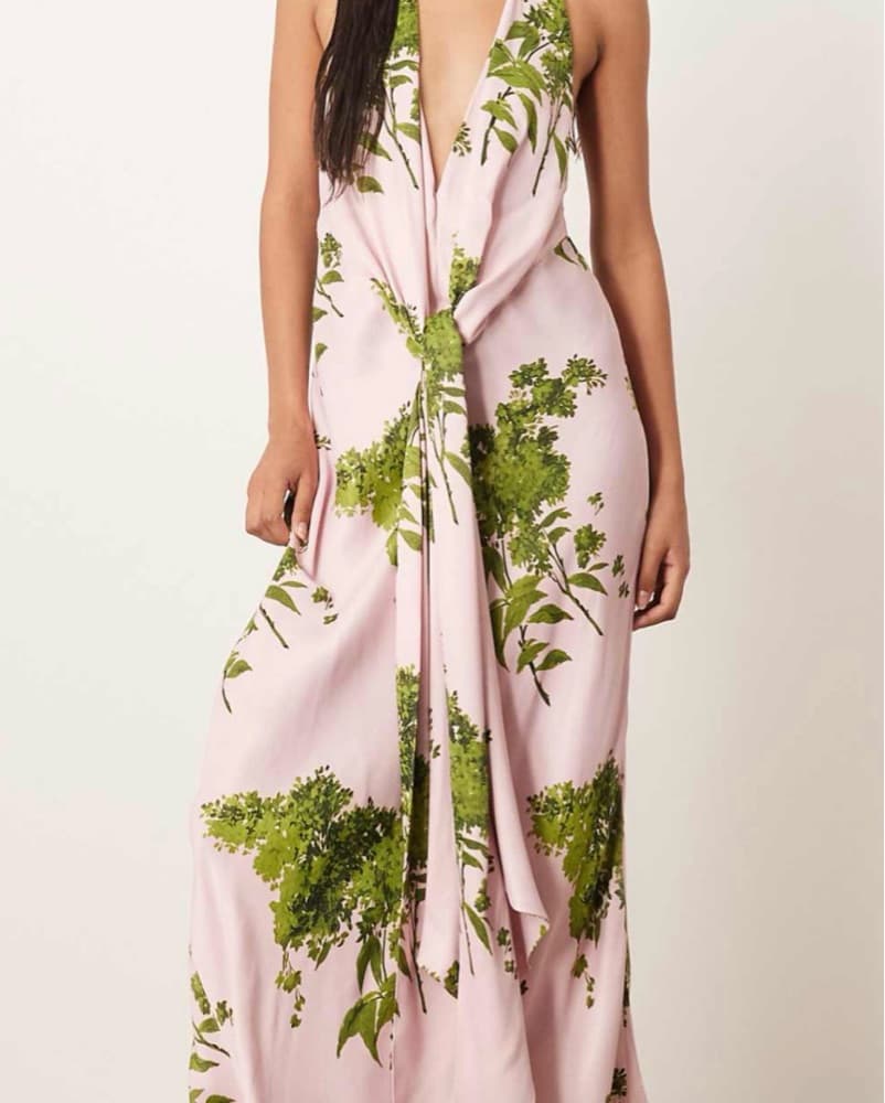 ARRANGE plunge Cowl Maxi Dress - Image 4