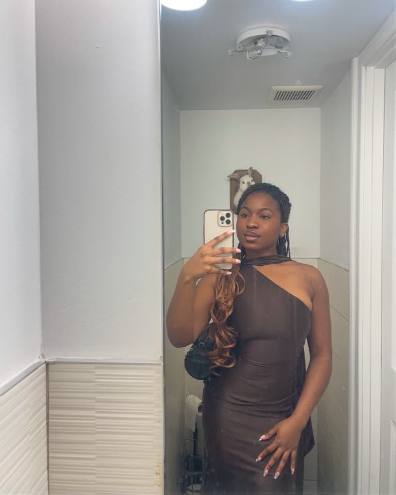 brown oh polly dress - Image 3