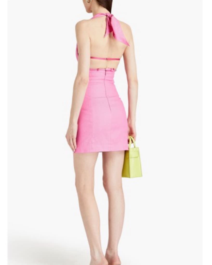 JACQUEMUS Limao cutout twill halterneck  - Image 3