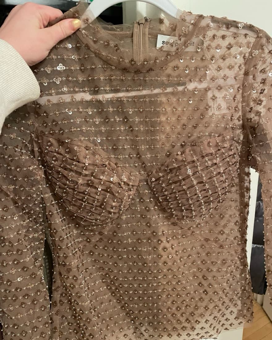 Sequin Sheer Top - Image 3