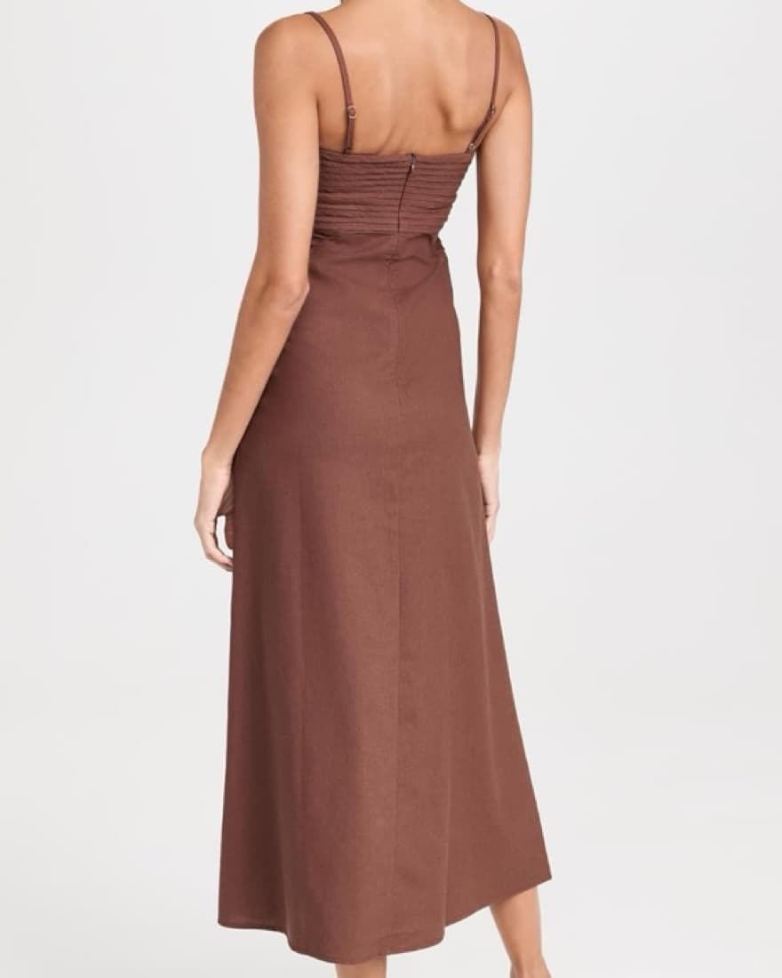 Seven Wonders Brown Linen Dress - Image 3