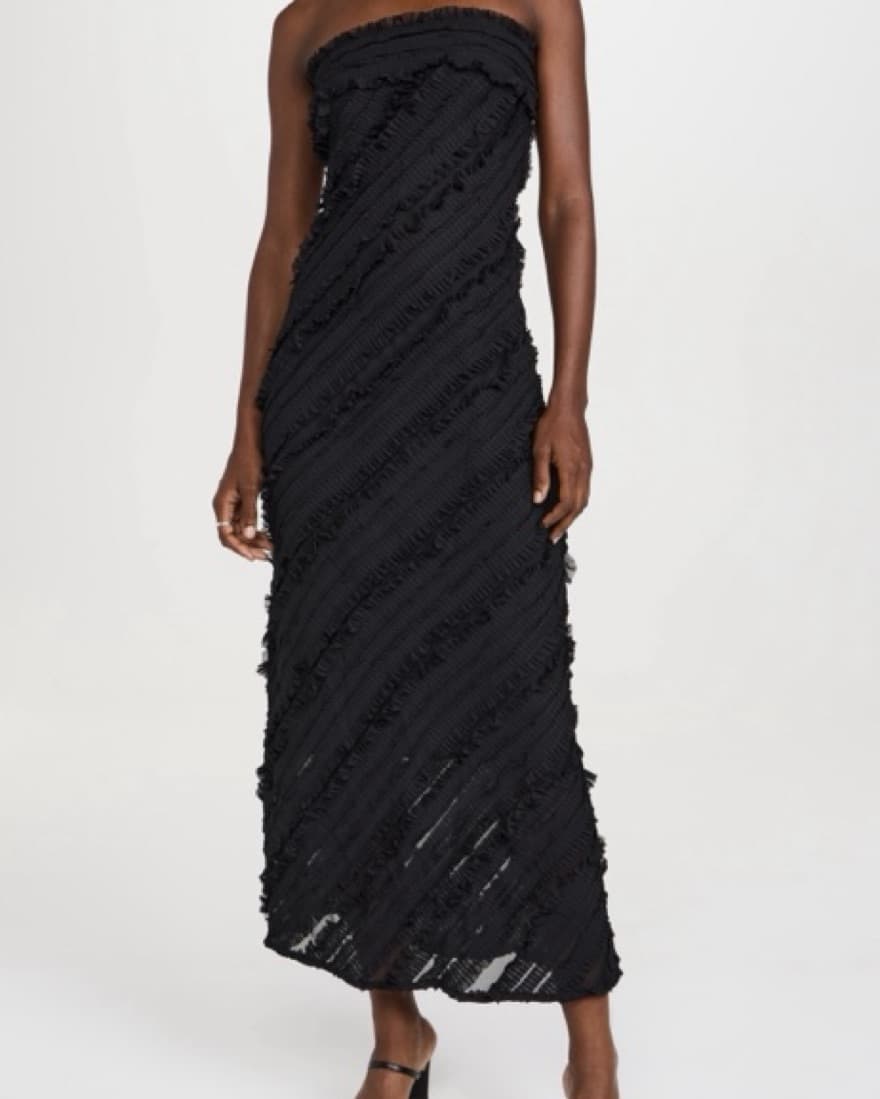 Strapless Ruffled Maxi Dress - Image 1